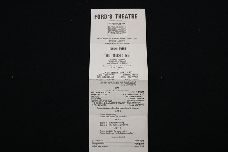 1945-1946 FORD'S THEATRE PROGRAMS - LOT OF 5 - BALTIMORE - K 2821