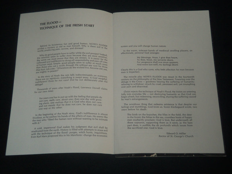 1965 NOYE'S FLUDDE PROGRAM & BULLETIN - ST. GEORGE'S CHURCH - J 4270