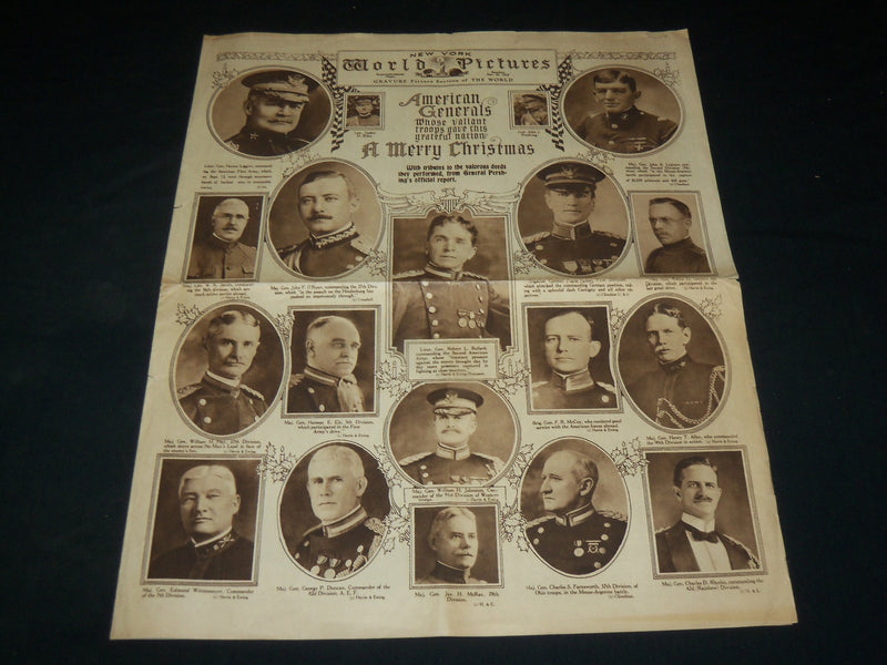 1918 DEC 22 NEW YORK WORLD PICTURES GRAVURE SECTION - AMERICAN GENERALS- NP 5421