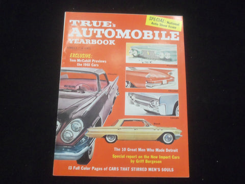 1960 TRUE'S AUTOMOBILE YEARBOOK MAGAZINE - 1961 CARS PREVIEW - J 7817