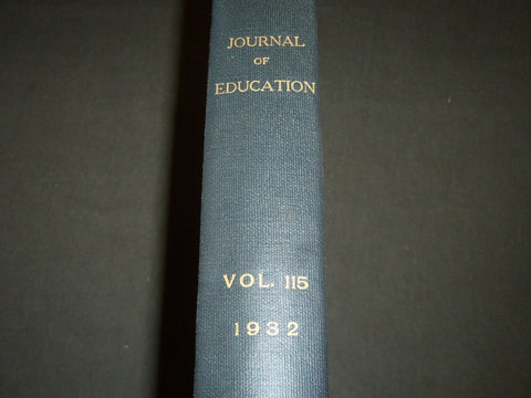 1932 JANUARY-DECEMBER JOURNAL OF EDUCATION BOUND VOLUME - R 885