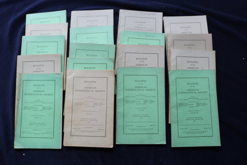 1931-1936 AMERICAN MATHEMATICAL SOCIETY BULLETIN MAGAZINE - LOT OF 18 - O 3584