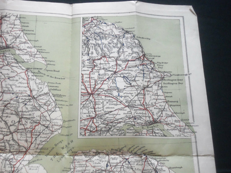 1920'S SAFETY OR GRADED ROAD MAP OF ENGLAND BOOK - LARGE SCALE EDITION - J 3938
