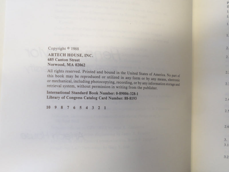 1988 ADVANCES IN FIBER OPTICS COMMUNICATIONS SOFTCOVER BOOK - TAYLOER - R 734G
