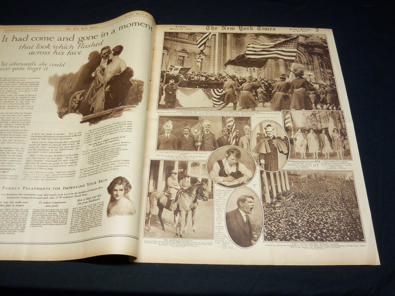 1922 MARCH 26 NEW YORK TIMES PICTURE SECTION NO. 4 & 5 - QUEEN MARY - NT 8874