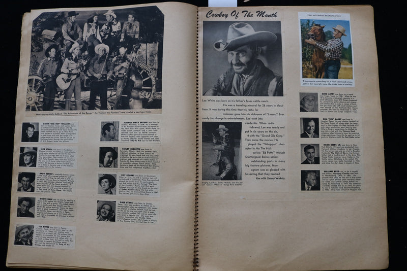 TELEVISION AND COWBOYS SCRAPBOOK - E 24947