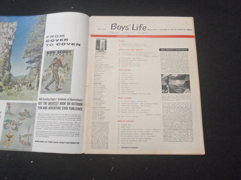 1964 APRIL BOYS' LIFE MAGAZINE - NICE ILLUSTRATED COVER - ST 3770W