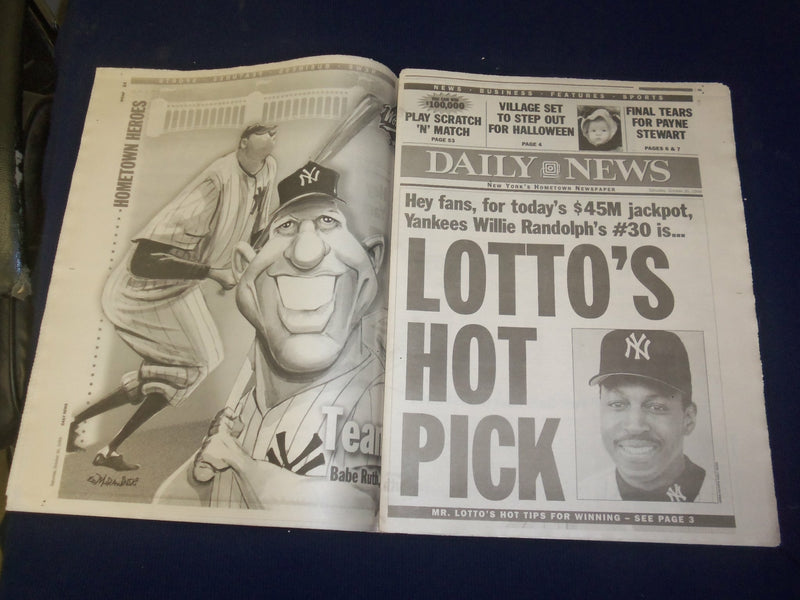 1999 OCT 30 NY DAILY NEWS NEWSPAPER - NY YANKEES TICKER TAPE PARADE - NP 4066
