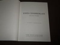 1992 JOHN CHAMBERLAIN RECENT WORK PACE GALLERY SOFTCOVER CATALOG - KD 5058