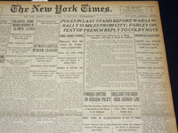 1920 AUGUST 15 NEW YORK TIMES - COLORFUL SCENE OPENING OF OLYMPIC GAMES- NT 8556