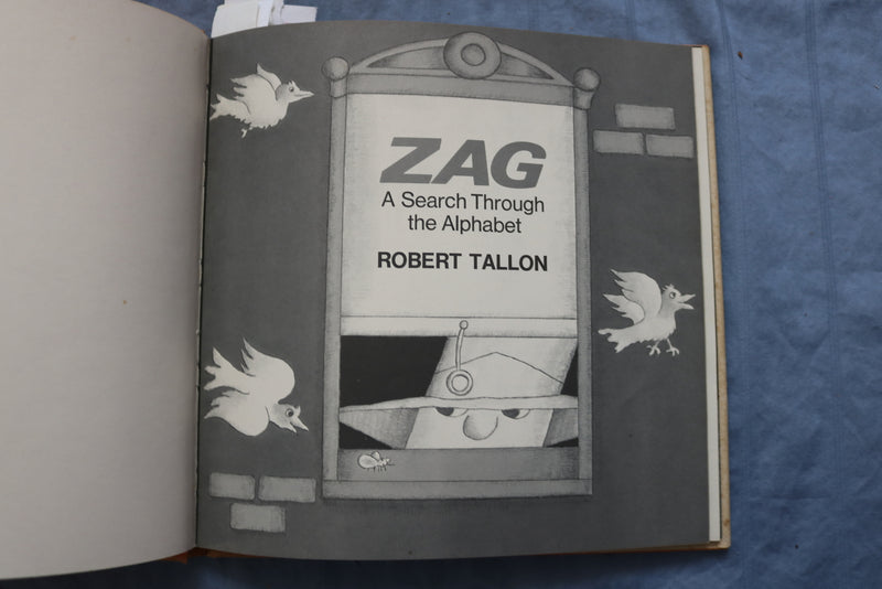 1976 ZAG - A SEARCH THROUGH THE ALPHABET HARDCOVER BOOK BY ROBERT TALLON- K 668