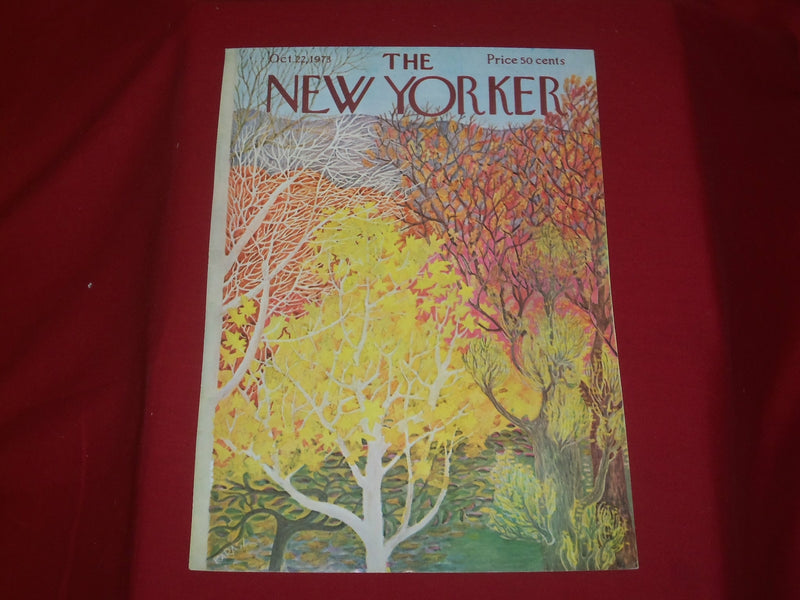 1973 OCTOBER 22 NEW YORKER MAGAZINE FRONT COVER ONLY - GREAT ART FOR FRAMING