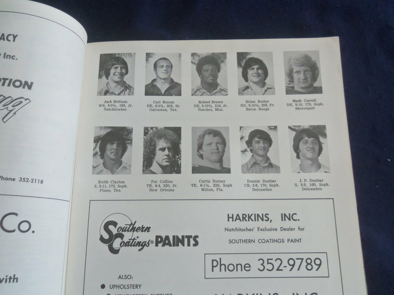 1977 OCT 1 COLLEGE GAME PROGRAM - NW STATE UNIV VS NE LOUISIANA UNIV - ST 6044E
