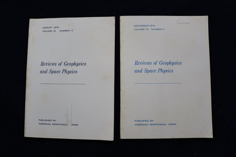 1974-1977 REVIEWS OF REOPHYSICS AND SPACE PHYSICS MAGAZINE - LOT OF 8 - O 3355