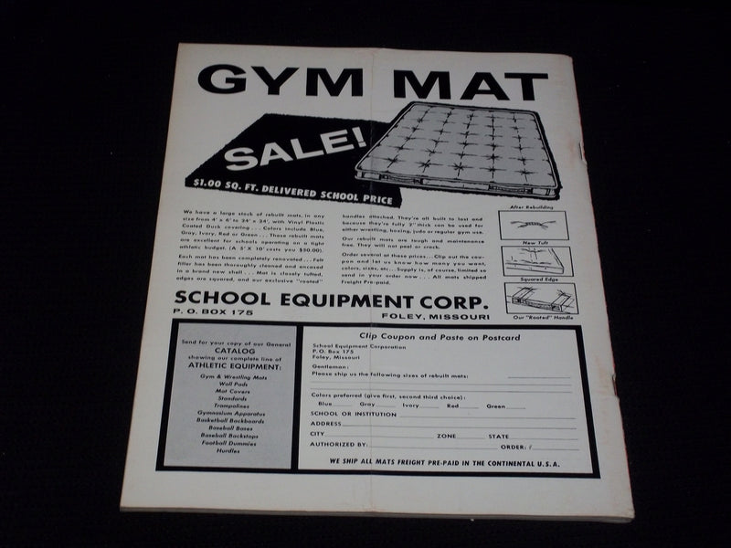 1963 MARCH ATHLETIC JOURNAL MAGAZINE - THE BEAR COVER - E 5823