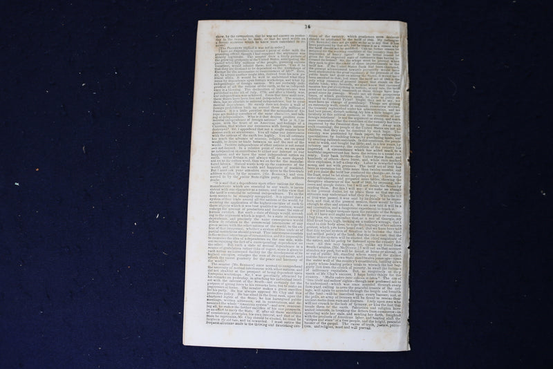 1844 SPEECH OF MR. COLQUITT OF GEORGIA SOFTCOVER BOOKLET - K 1406