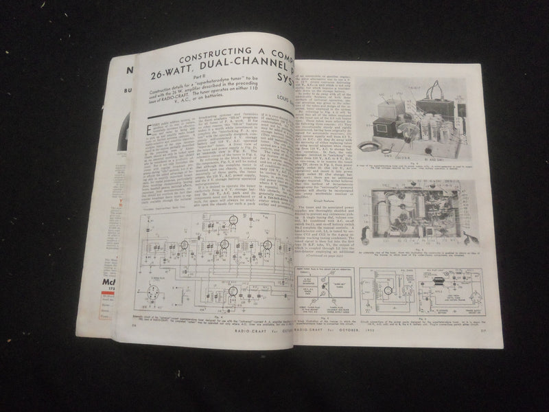 1933 OCTOBER RADIO-CRAFT MAGAZINE - HOW TO MAKE EXPERIMENTAL RADIOPHONE - B 433M