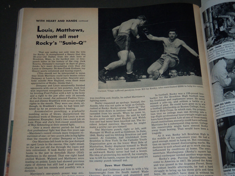 1953 JANUARY 27 LOOK MAGAZINE - ROCKY MARCIANO COVER - ST 4816