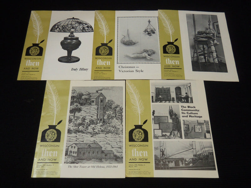 1970-1971 WISCONSIN THEN AND NOW MAGAZINE LOT OF 5 ISSUES - K 2135