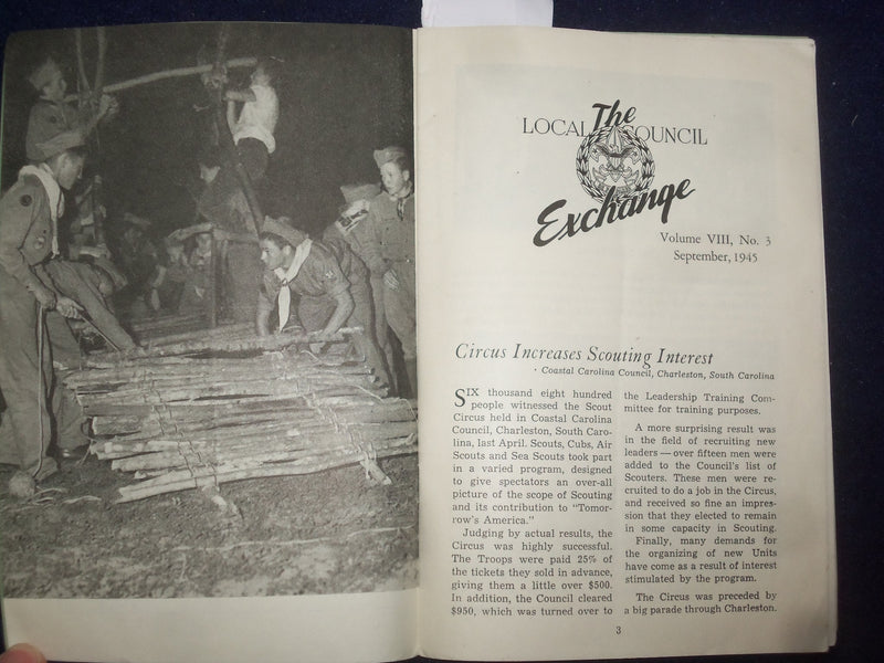 1945 SEPTEMBER THE LOCAL COUNCIL EXCHANGE BOY SCOUTS - J 9465