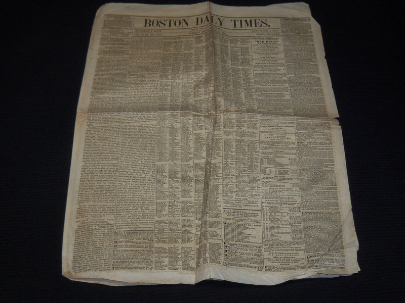 1845 JUNE 17 BOSTON DAILY TIMES NEWESPAPER - TROTTING MATCH CAMBRIDGE - NP 3878V
