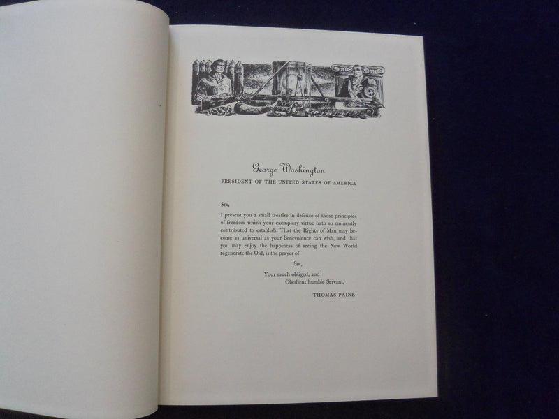 1961 RIGHTS OF MAN HARDCOVER BOOK BY THOMAS PAINE - HERITAGE PRESS - KD 8595