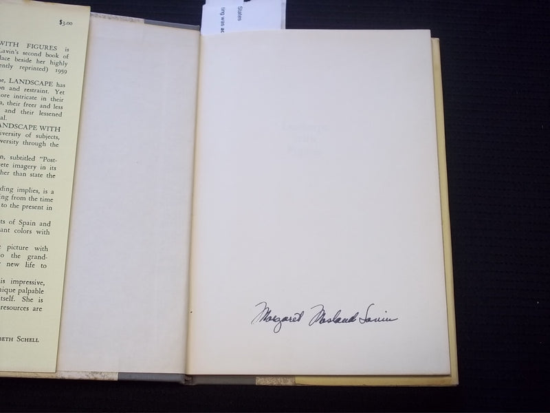 1961 LANDSCAPE WITH FIGURES HARDCOVER BOOK SIGNED BY MARGARET LAVIN - KD 7558