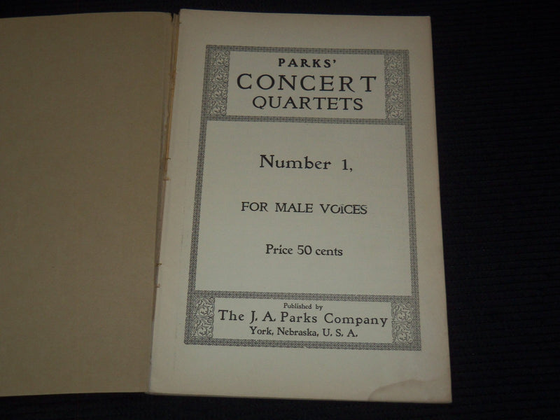 1896-1909 PARKS' CONCERT QUARTETS MAGAZINE LOT OF 6 ISSUES - NEBRASKA - O 3074D