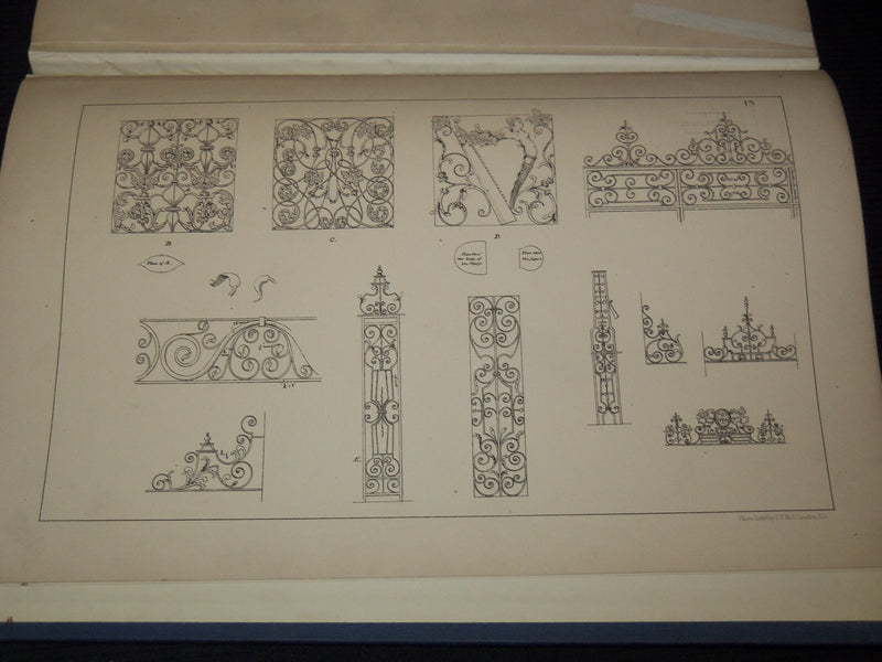 1879 EXAMPLES OF DECORATIVE WROUGHT IRONWORK 17TH & 18TH CENTURIES - #34