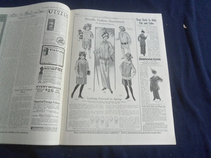 1914 FEBRUARY THE MODERN PRISCILLA MAGAZINE - ANNUAL ALL NEEDLEWORK - SP 6749D