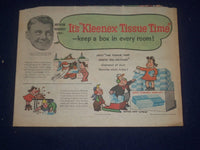 1950'S ARTHUR GODFREY KLEENEX COLOR COMICS ADS - LOT OF 2 - NP 5263