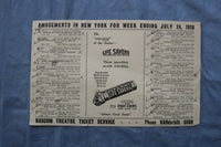 1926 BASCOM THEATRE TICKET SERVICE - AMUSEMENTS - MARX BROTHERS - K 3142