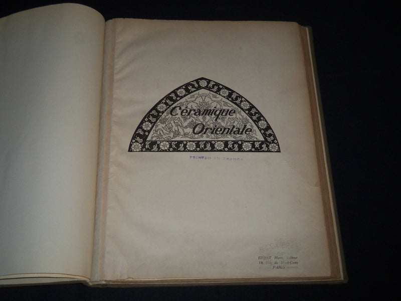 1920'S CERAMIQUE ORIENTALE FRENCH VOLUME - GREAT PLATES - Z 95