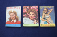 1944 CORONET DIGEST MAGAZINE - LOT OF 9 - O 3346