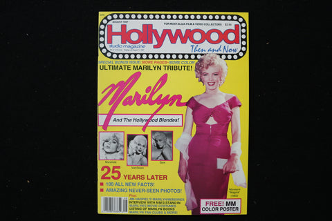 1987 AUGUST HOLLYWOOD STUDIO MAGAZINE - MARILYN MONROE COVER - E 24562