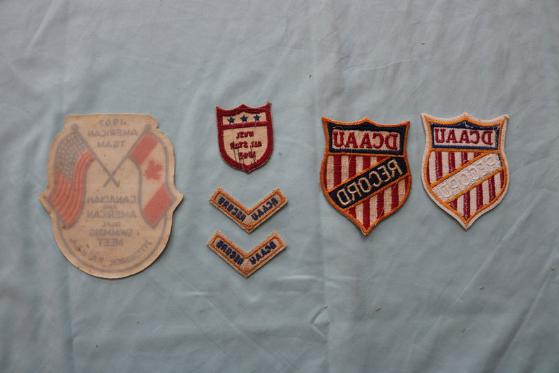 1960'S DCAAU SWIMMING PATCHES - LOT OF 6 - K 2522