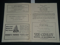 1950 OCTOBER 19 CLEVELAND CIVIC CONCERT BALLET PROGRAM - EMIL BRUDNO - J 4287