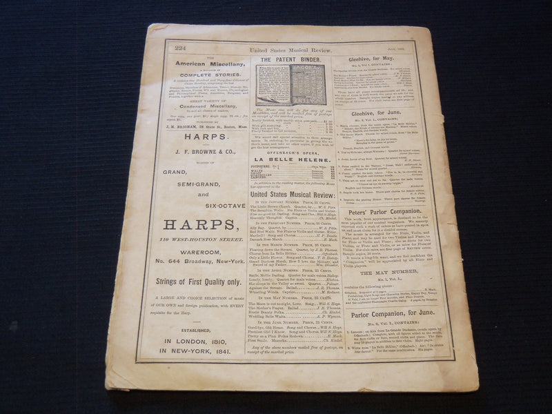 1868 JULY UNITED STATES MUSICAL REVIEW NEWSPAPER - NEW YORK - NP 5828