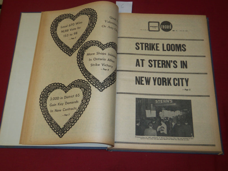 1960 RWDSU RECORD NEWSPAPER BOUND VOLUME NO. 7 - RETAIL - WHOLESALE - R 15K