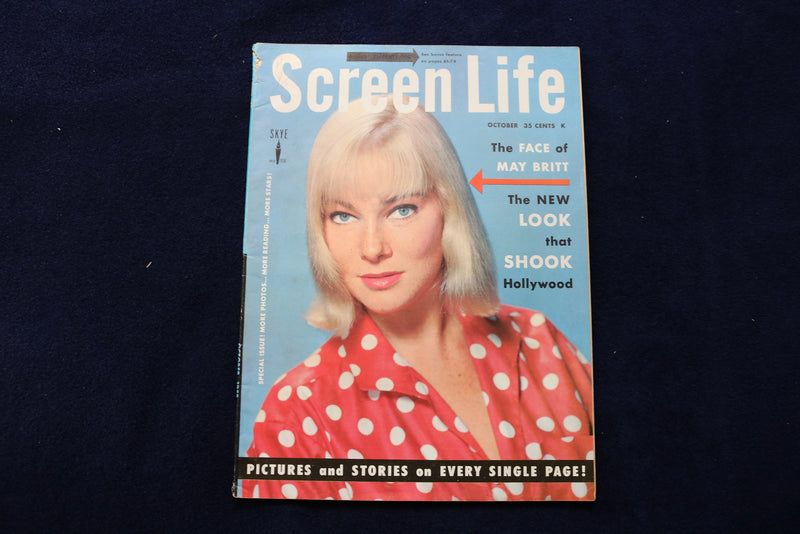 1958 OCTOBER SCREEN LIFE MAGAZINE - MAY BRITT COVER - E 12858