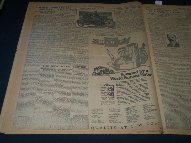 1926 NOV 21 NEW YORK TIMES AUTO & SPECIAL SECTION - FALL AND DOHENY - NT 7558
