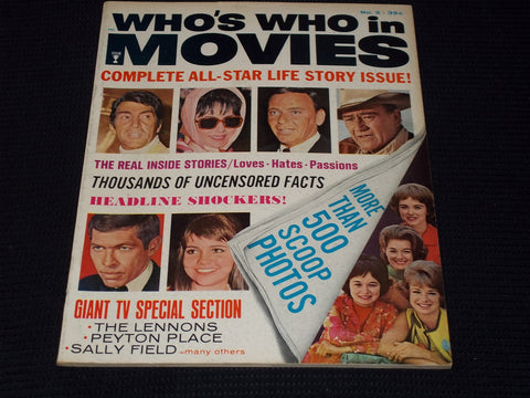 1967 #3 WHO'S WHO IN MOVIES MAGAZINE - JOHN WAYNE FRONT COVER - E 17205