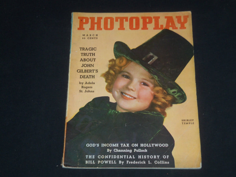 1936 MARCH PHOTOPLAY MAGAZINE - SHIRLEY TEMPLE COVER - SP 4488