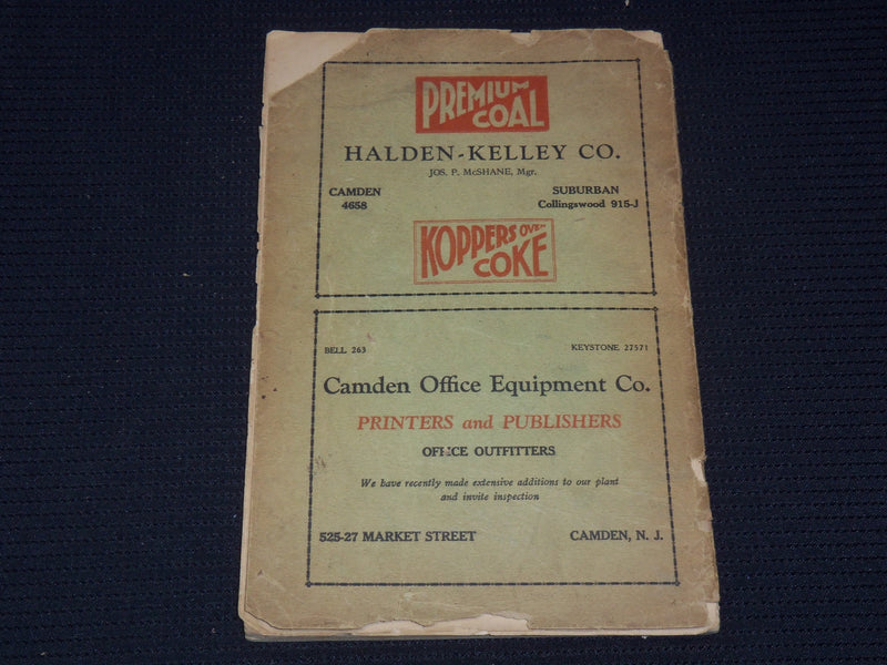 1931 BOROUGH DIRECTORY OF HADDONFIELD NEW JERSEY VOLUME 1 - J 8070