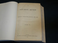 1865 JANUARY-JUNE SATURDAY REVIEW BOUND VOLUME - PUBLISHED IN LONDON - KD 2010D