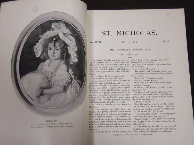 1904 ST. NICHOLAS MONTHLY MAGAZINE LOT OF 9 ISSUES - NICE ILLUS. & ADS - WR 1092