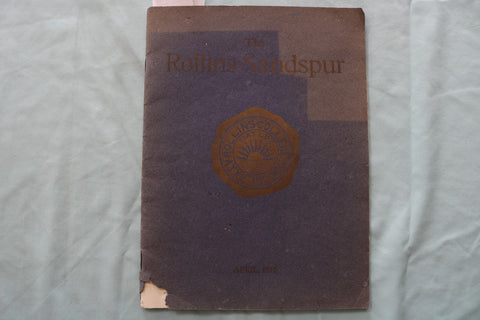 1912 THE ROLLINS SANDSPUR BULLETIN - SOFTCOVER - K 3291