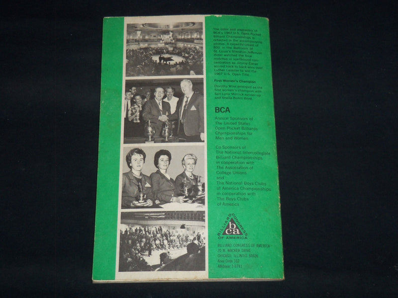 1968 ALL POCKET AND CARON BILLLIARD GAMES RULE BOOK - J 8937