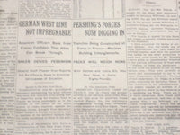 1917 JULY 26 NEW YORK TIMES - PERSHING FORCES BUSY DIGGING IN - NT 9312