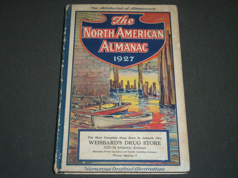 1927 THE NORTH AMERICAN ALMANAC BOOK - PHOTOS - NICE ADS - KD 5824